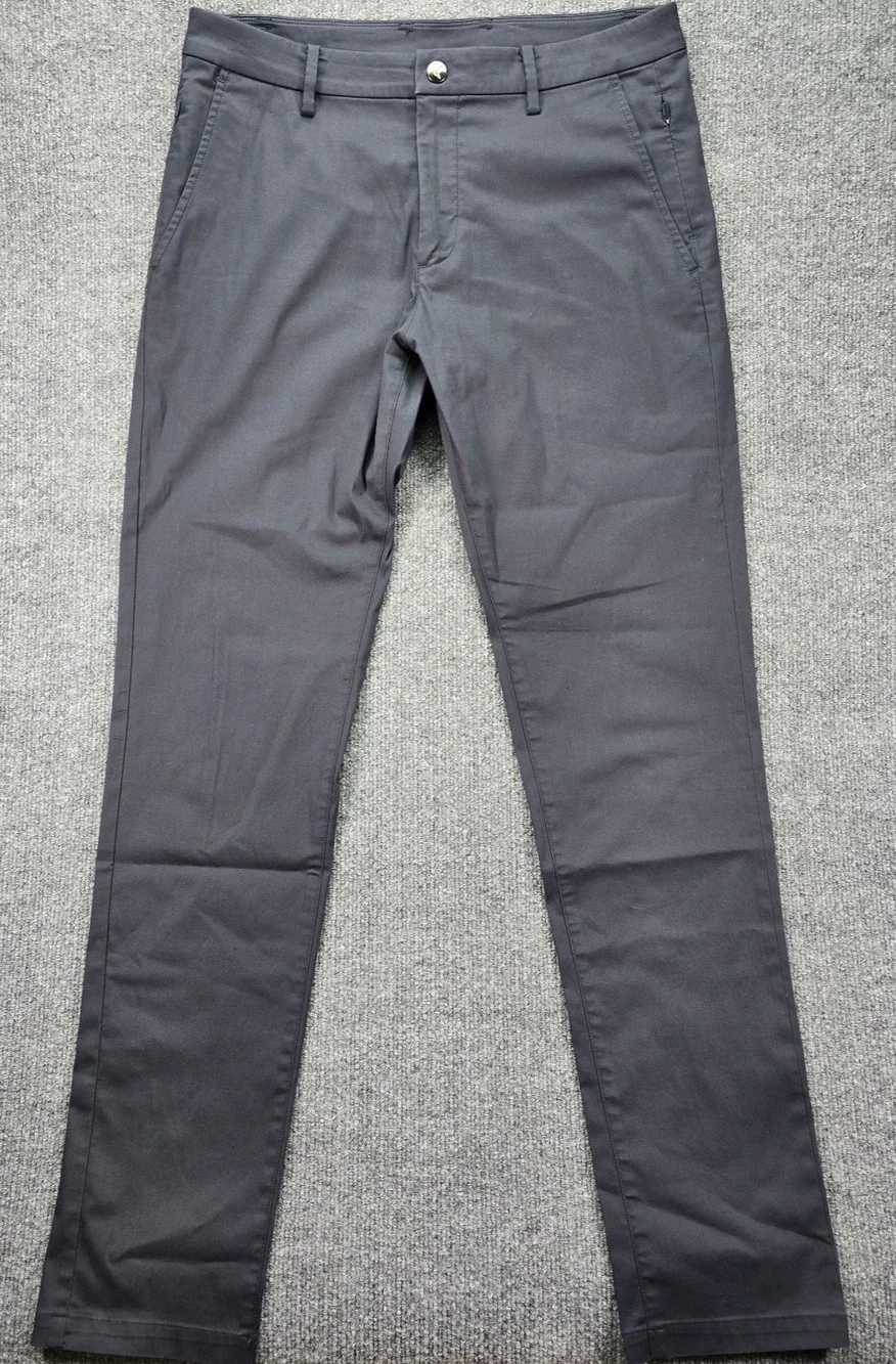 Birddogs Pants Mens 32x34 (32x33) Dark Charcoal Stretch Golf Pockets Chinos